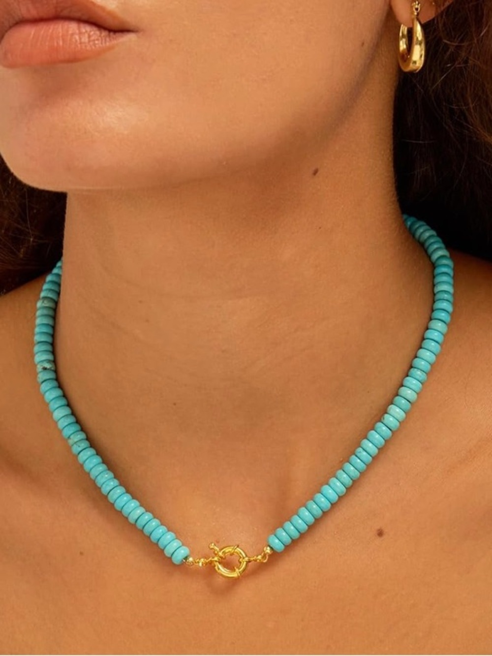 Turquoise Beaded Necklace NEW